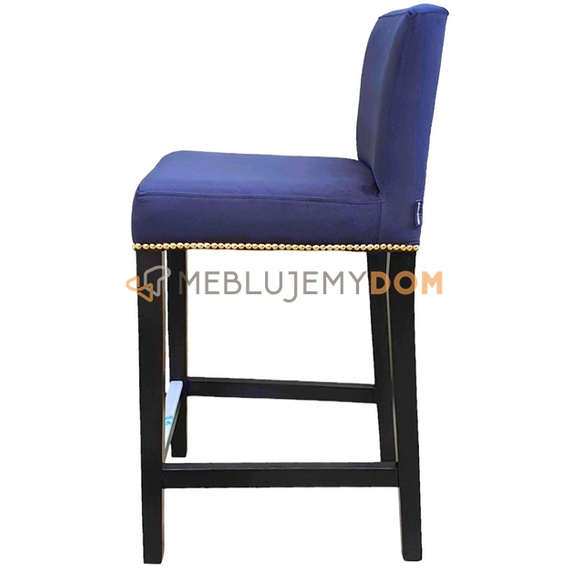 Bar stool NARROW with golden thumbtacks and knocker 91 cm