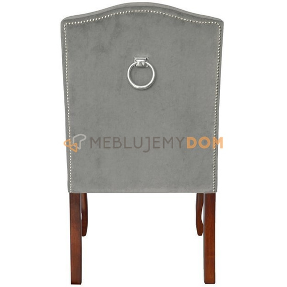LUDWIK armchair with thumbtacks and knocker 101 cm