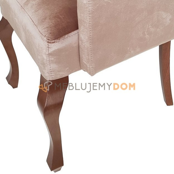 Chair TIZIANO with crystals, knocker and armrests 100 cm