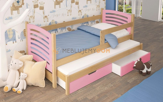 Bed 2-person GILBERT with a railing