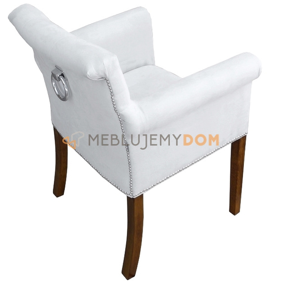 Armchair LAURENCE with thumbtacks and knocker 86 cm