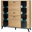 Chest of drawers with showcase SORRENTO