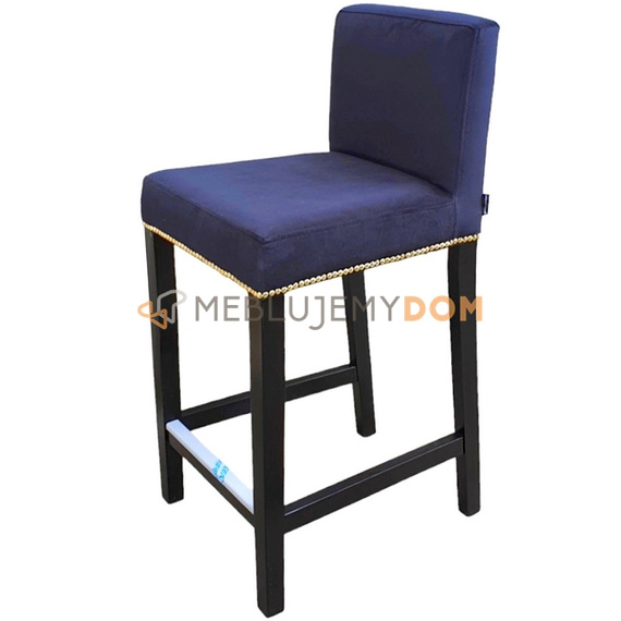 Bar stool NARROW with golden thumbtacks and knocker 91 cm