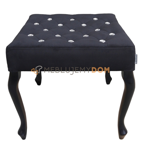 Pouf LUDWIK PIK with crystals 50 x 50 cm