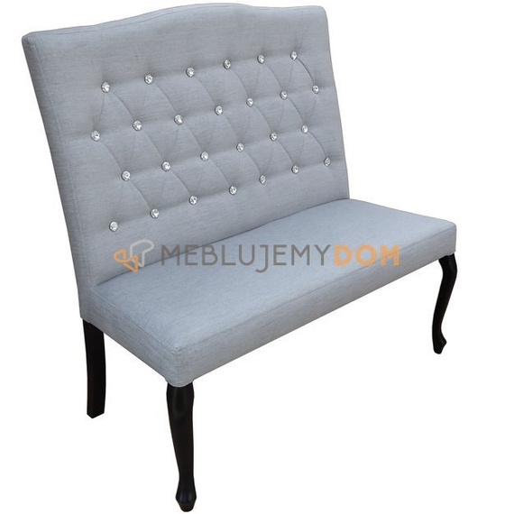 Upholstered bench WINDSOR PIK with crystals 110 cm