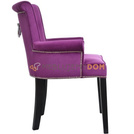 MICHELLE armchair with thumbtacks and knocker 87 cm