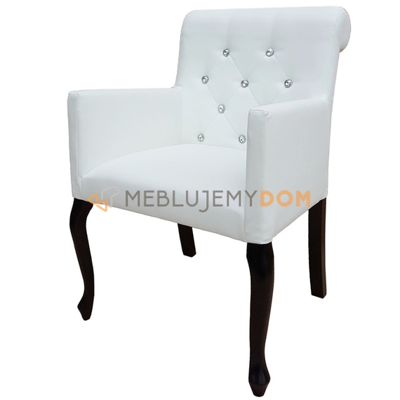 LUDWIK PIK armchair with crystals and roller 87 cm