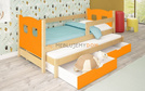 Bed 2-person GILBERT TEDDY BEAR with a railing