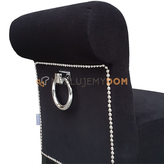 Bar stool SIMPLE PIK with roller, thumbtacks and knocker 106 cm