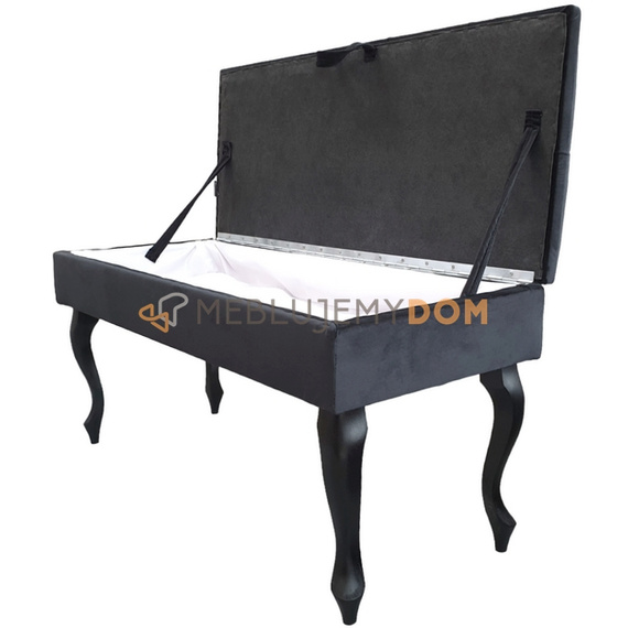 Pouf CHESTER openable with crystals 100 x 40 cm