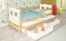 Bed 2-person GILBERT TEDDY BEAR with a railing