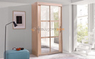 Sliding wardrobe with mirror BENTO
