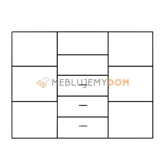 2-door chest of drawers LARGO 105 cm