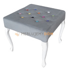 Pouf LUDWIK PIK with colored buttons 50 x 50 cm