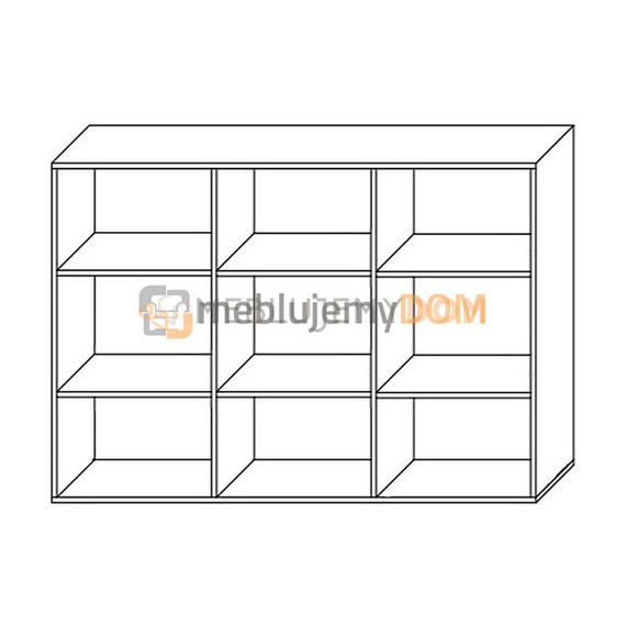 Chest with bookcase PATRICK