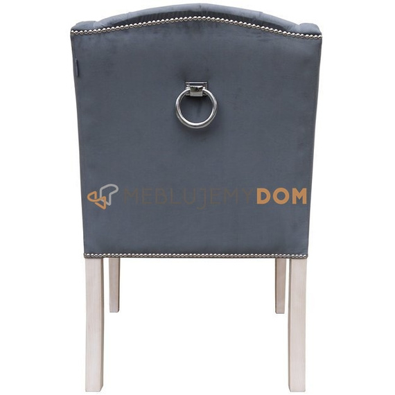 AUDREY armchair with thumbtacks and knocker 98 cm