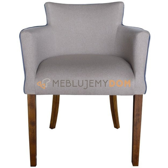 NAOKI armchair with piping and knocker 80 cm