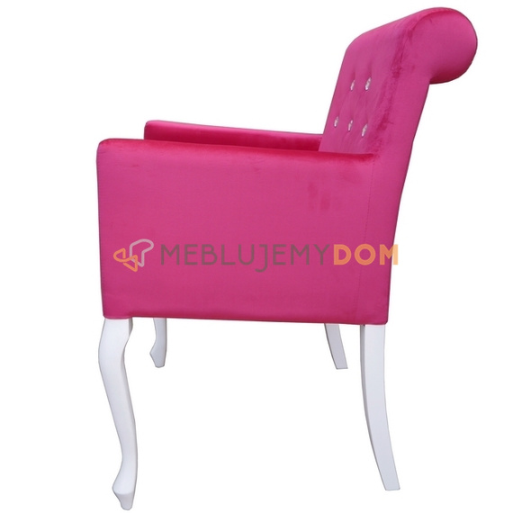 LUDWIK PIK armchair with crystals and roller 87 cm