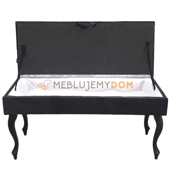 Pouf CHESTER openable with crystals 100 x 40 cm