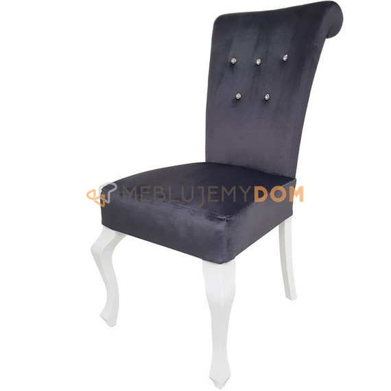 Chair TIZIANO with crystals and thumbtacks 100 cm