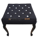 Pouf LUDWIK PIK with crystals 50 x 50 cm