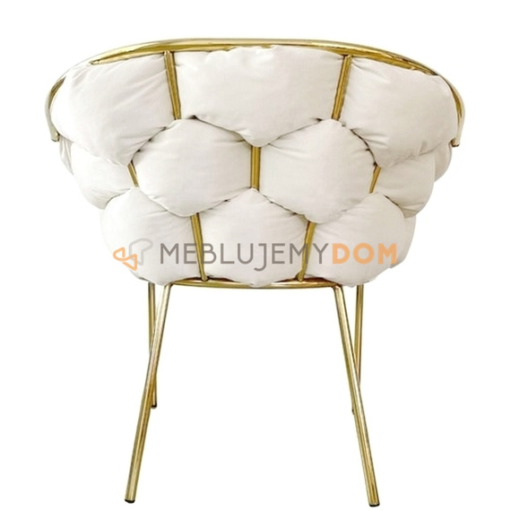 MAGNOLIA GOLD armchair with woven backrest 75 cm