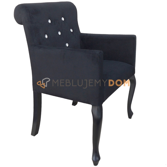 LUDWIK PIK armchair with crystals and roller 87 cm