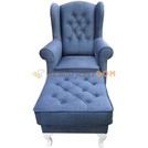 Set USZAK AMORE armchair with footstool