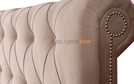 Upholstered bed FRANCESCA with thumbtacks