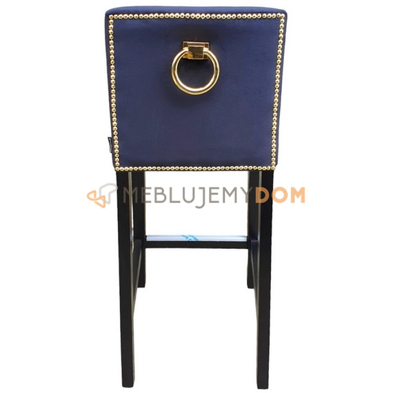 Bar stool NARROW with golden thumbtacks and knocker 91 cm