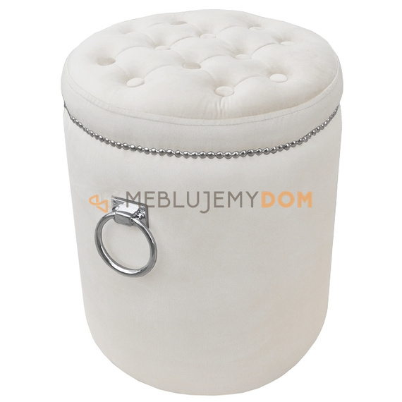 Pouf GLAMOUR with thumbtacks and knockers Ø 40 cm