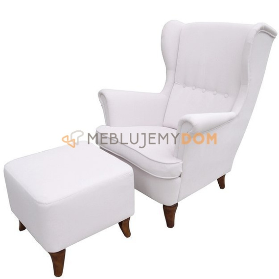 Set USZAK PIK armchair with footstool