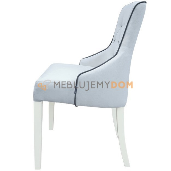 DONALD PIK chair with piping and crystals 88 cm