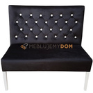 Upholstered bench CINDY PIK with crystals 98 cm