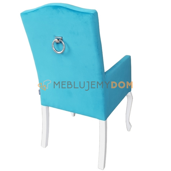 LUDWIK PIK armchair with crystals and knocker 110 cm