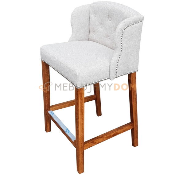 Bar stool USZAK PIK with buttons, thumbtacks and knocker 97 cm