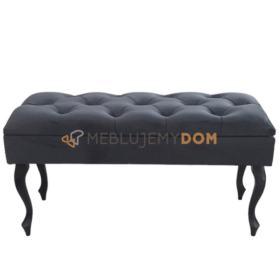 Pouf CHESTER openable with crystals 100 x 40 cm