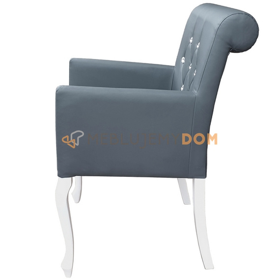 LUDWIK PIK armchair with crystals and roller 87 cm