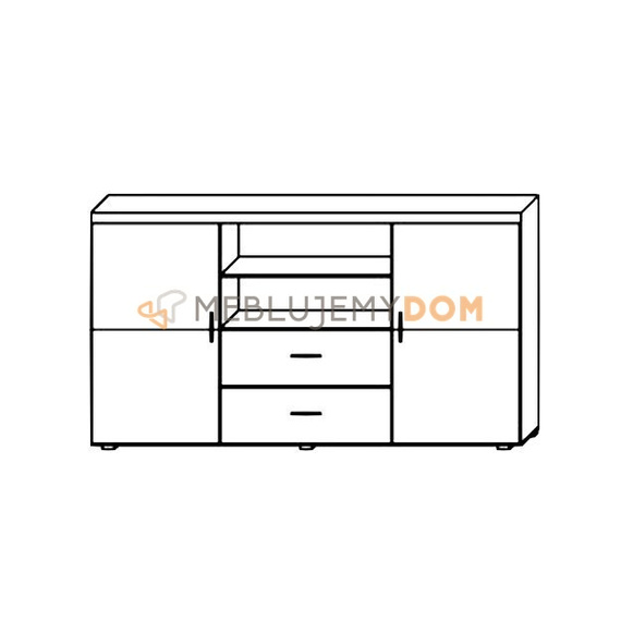 2-door chest of drawers DONNA