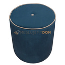Pouf ROUND PIK with button and piping Ø 40 cm