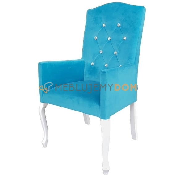 LUDWIK PIK armchair with crystals and knocker 110 cm