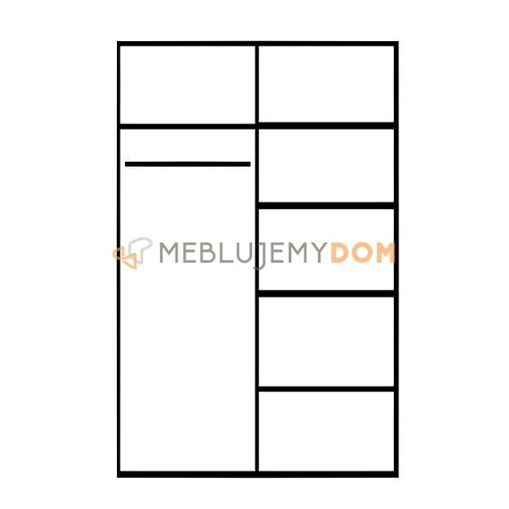 Sliding wardrobe with mirror BENTO