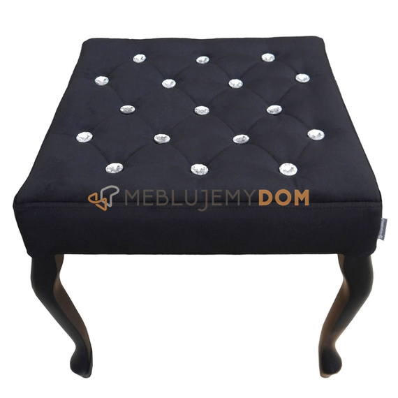 Pouf LUDWIK PIK with crystals 50 x 50 cm