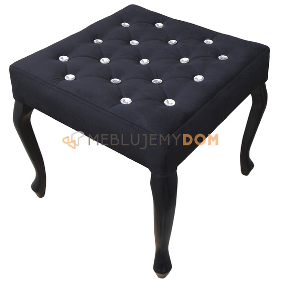 Pouf LUDWIK PIK with crystals 50 x 50 cm