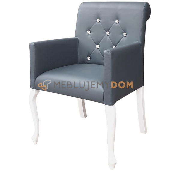 LUDWIK PIK armchair with crystals and roller 87 cm