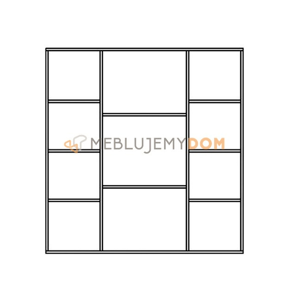 Chest of drawers with glass-case DALLAS