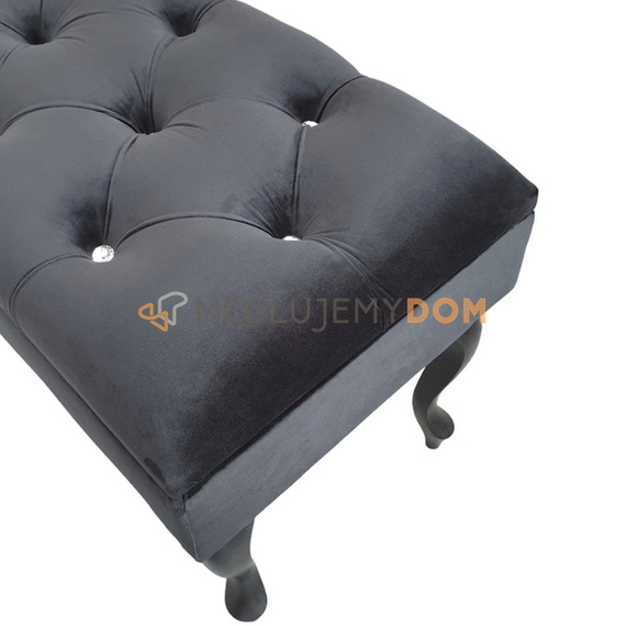 Pouf CHESTER openable with crystals 100 x 40 cm