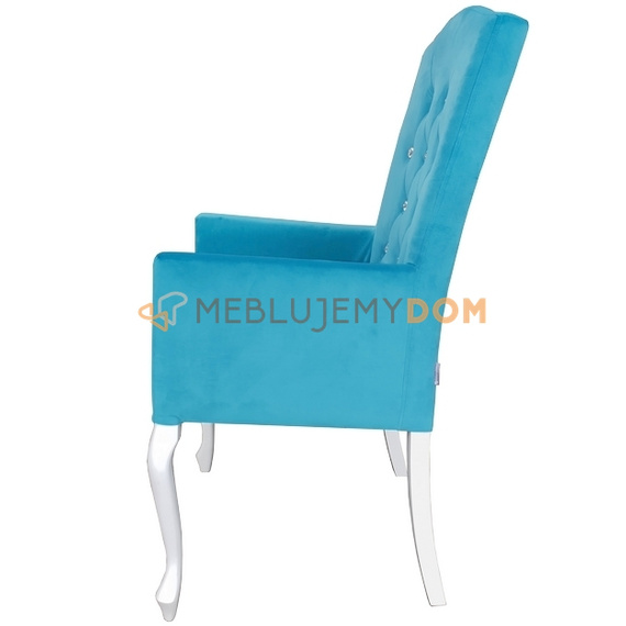 LUDWIK PIK armchair with crystals and knocker 110 cm