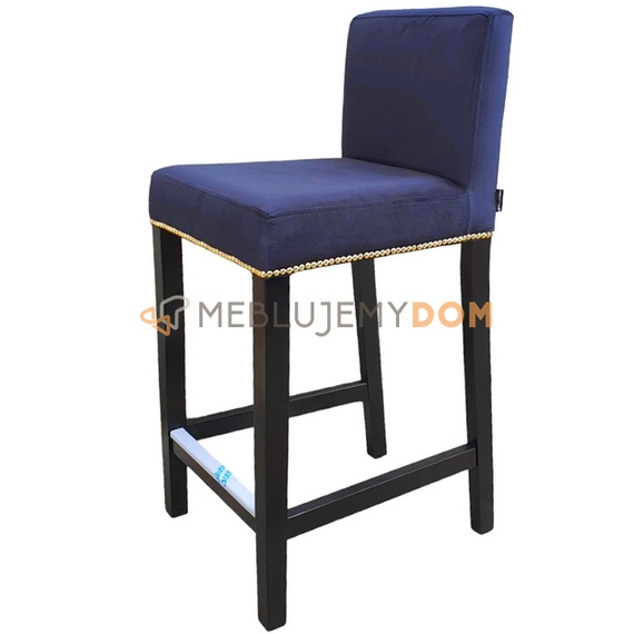 Bar stool NARROW with golden thumbtacks and knocker 91 cm