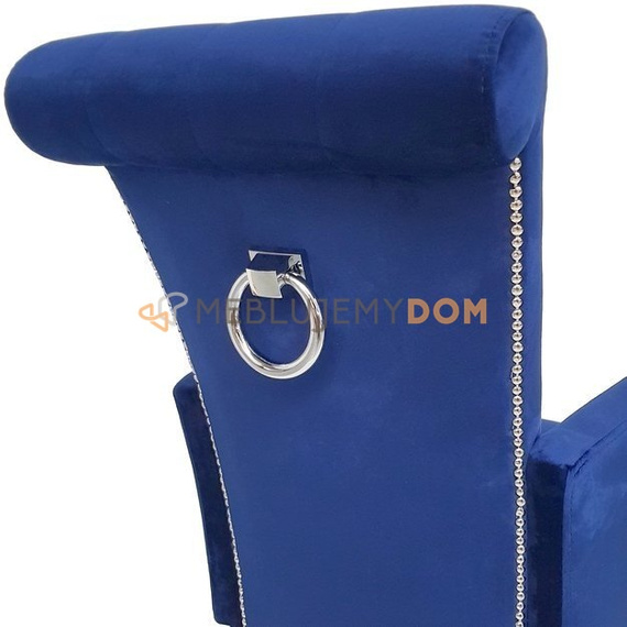 Chair TIZIANO with thumbtacks, knocker and armrests 100 cm